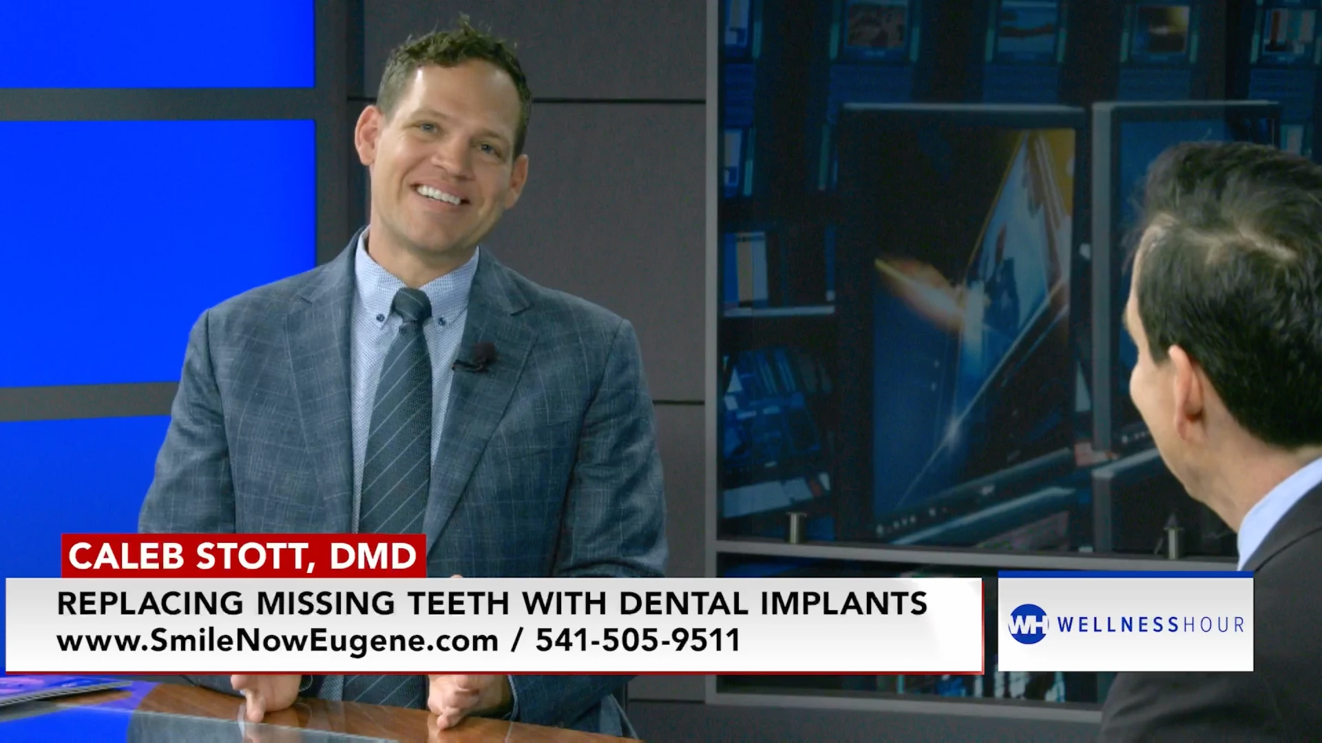 Discussing replacing missing teeth with dental implants in Eugene, OR