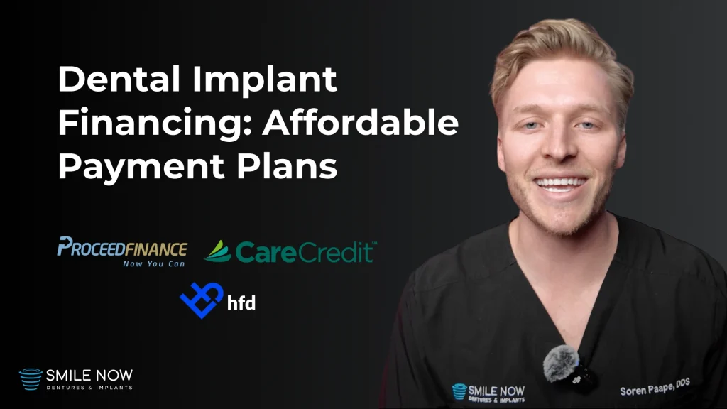 Thumbnail for video about dental implant financing at Smile Now Dentures and Implants