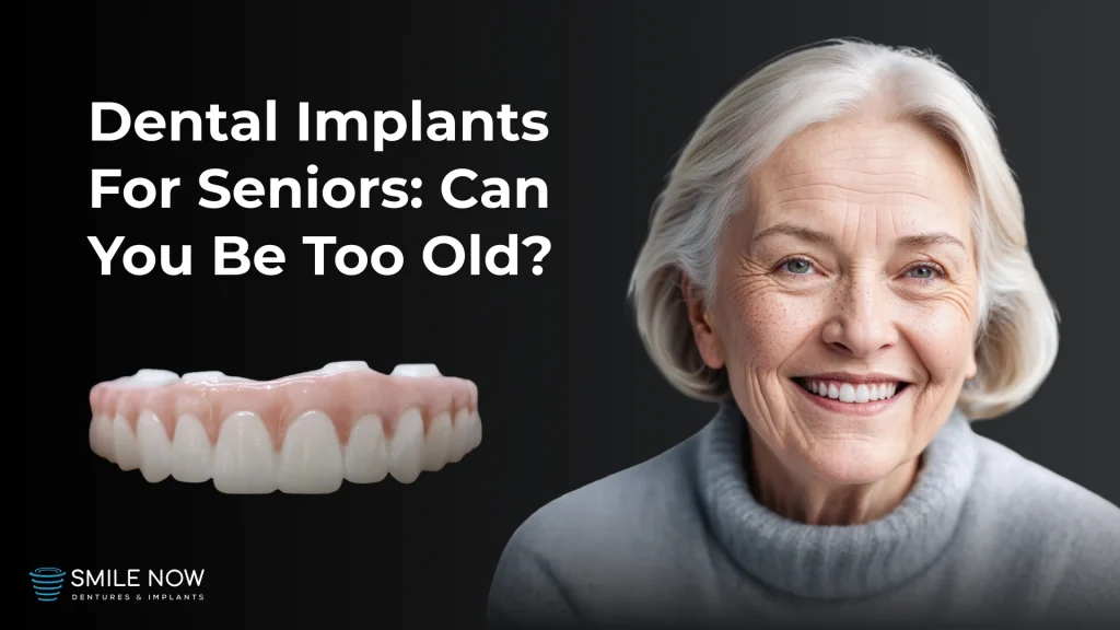 Thumbnail for a video about dental implants for seniors that answers the question, "Am I too old for dental implants?"